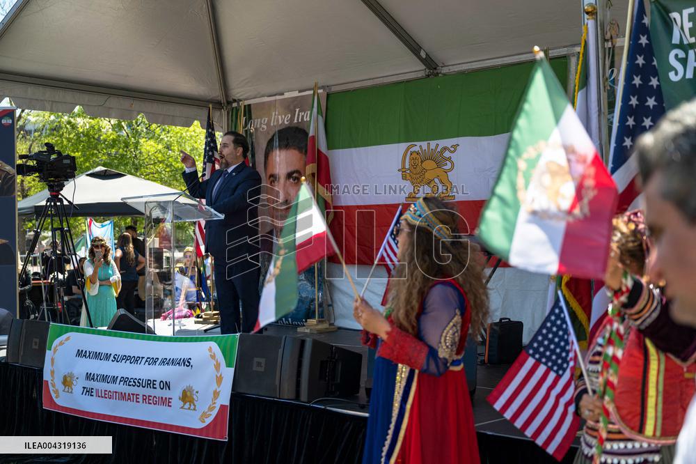 Rally In Support of Reza Pahlavi outside White House - DC