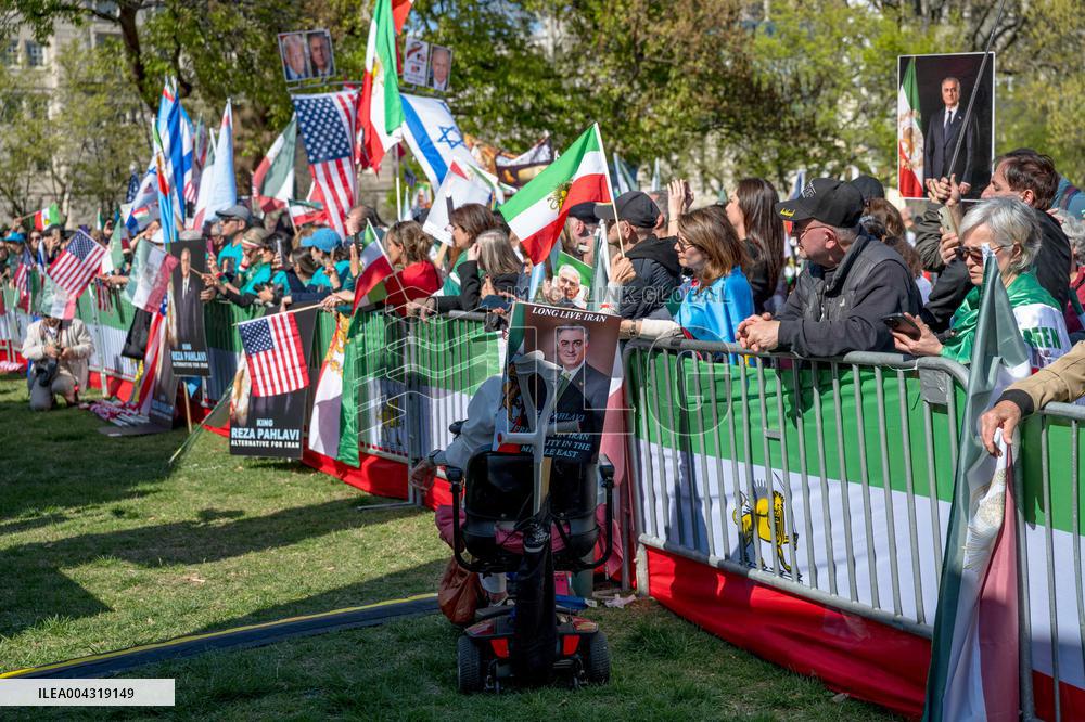 Rally In Support of Reza Pahlavi outside White House - DC