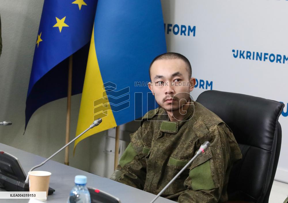 News conference of two Chinese POWs in Kyiv