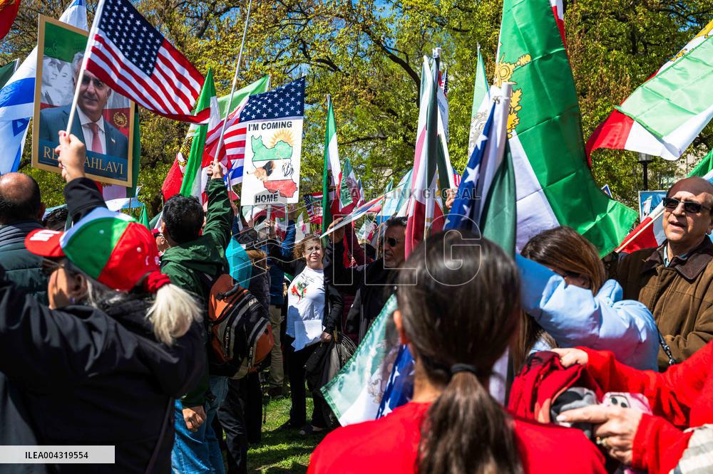 Rally In Support of Reza Pahlavi outside White House - DC