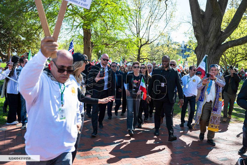 Rally In Support of Reza Pahlavi outside White House - DC