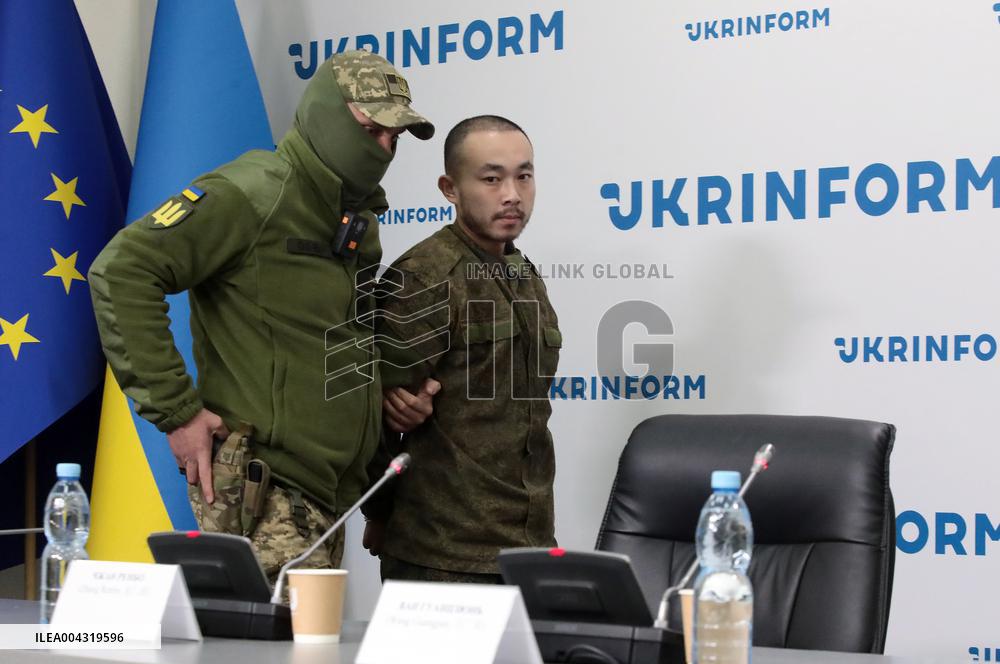 News conference of two Chinese POWs in Kyiv