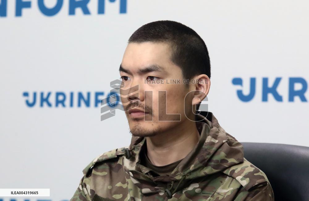 News conference of two Chinese POWs in Kyiv
