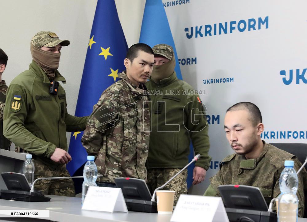 News conference of two Chinese POWs in Kyiv