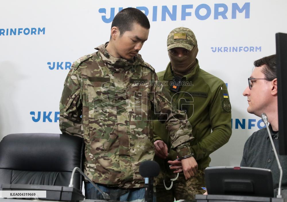 News conference of two Chinese POWs in Kyiv