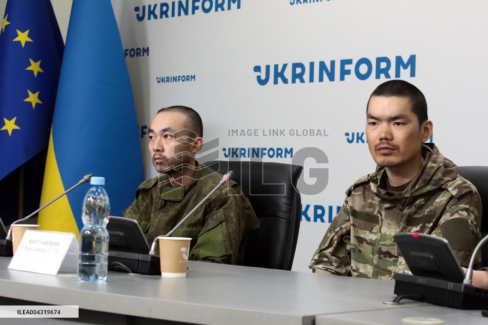 News conference of two Chinese POWs in Kyiv