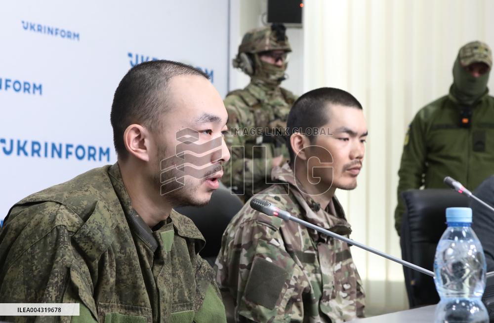 News conference of two Chinese POWs in Kyiv