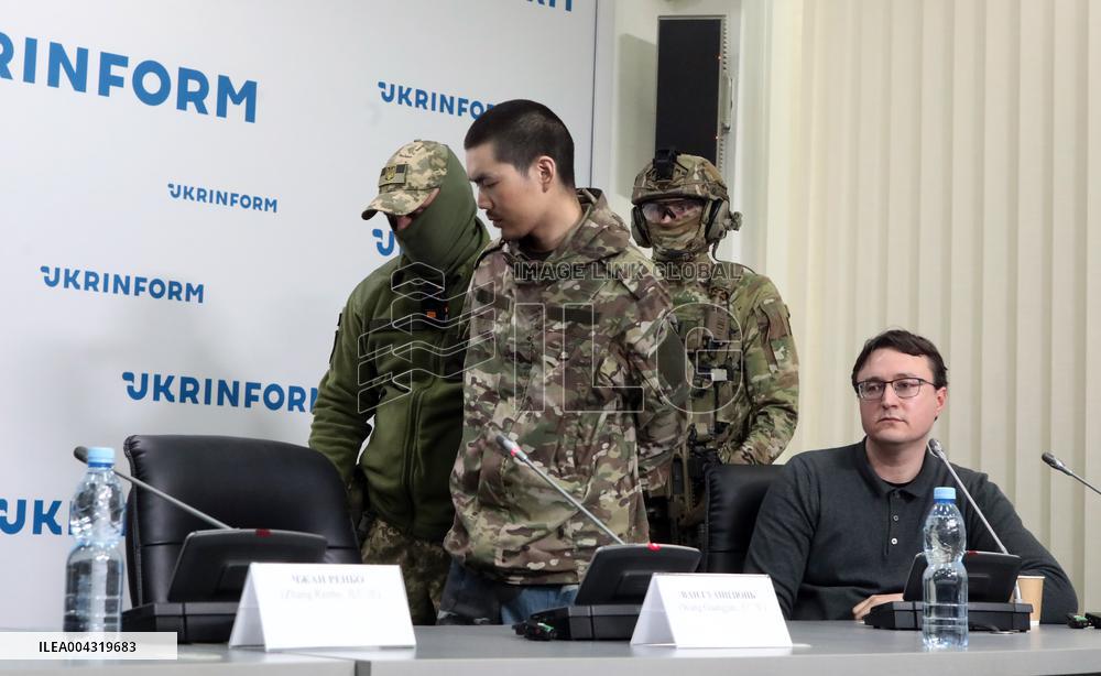 News conference of two Chinese POWs in Kyiv