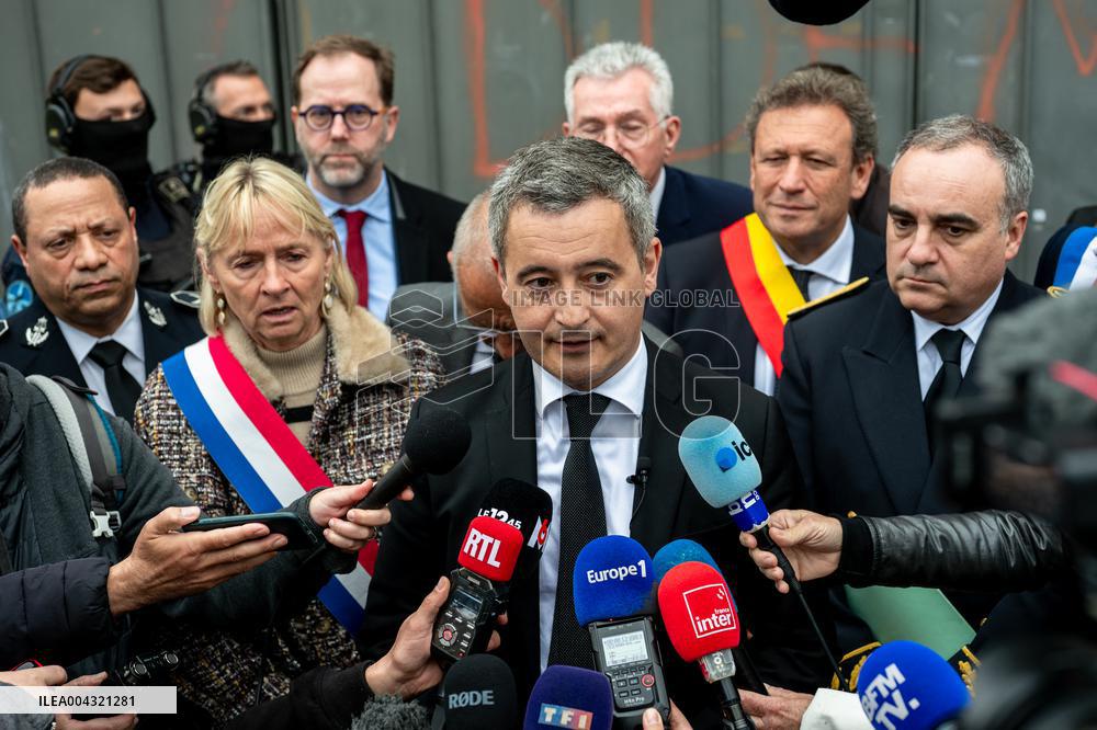 Gerald Darmanin At Toulon-La Farlede prison