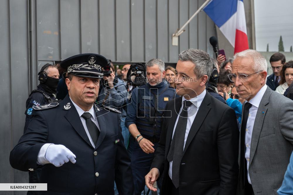Gerald Darmanin At Toulon-La Farlede prison
