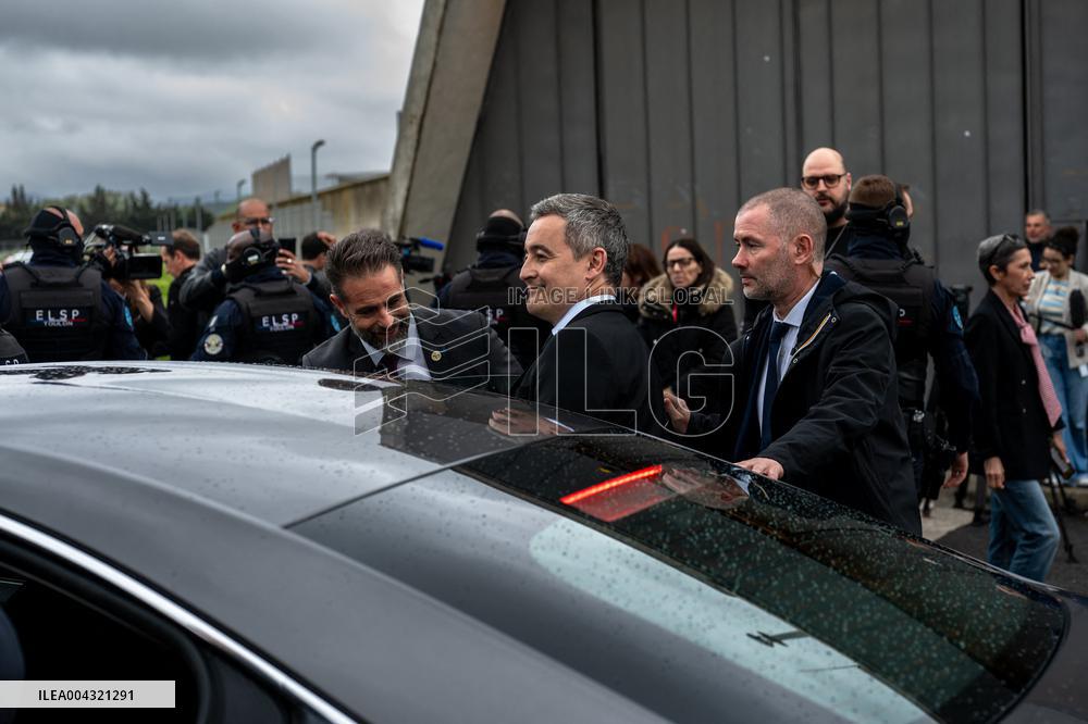 Gerald Darmanin At Toulon-La Farlede prison