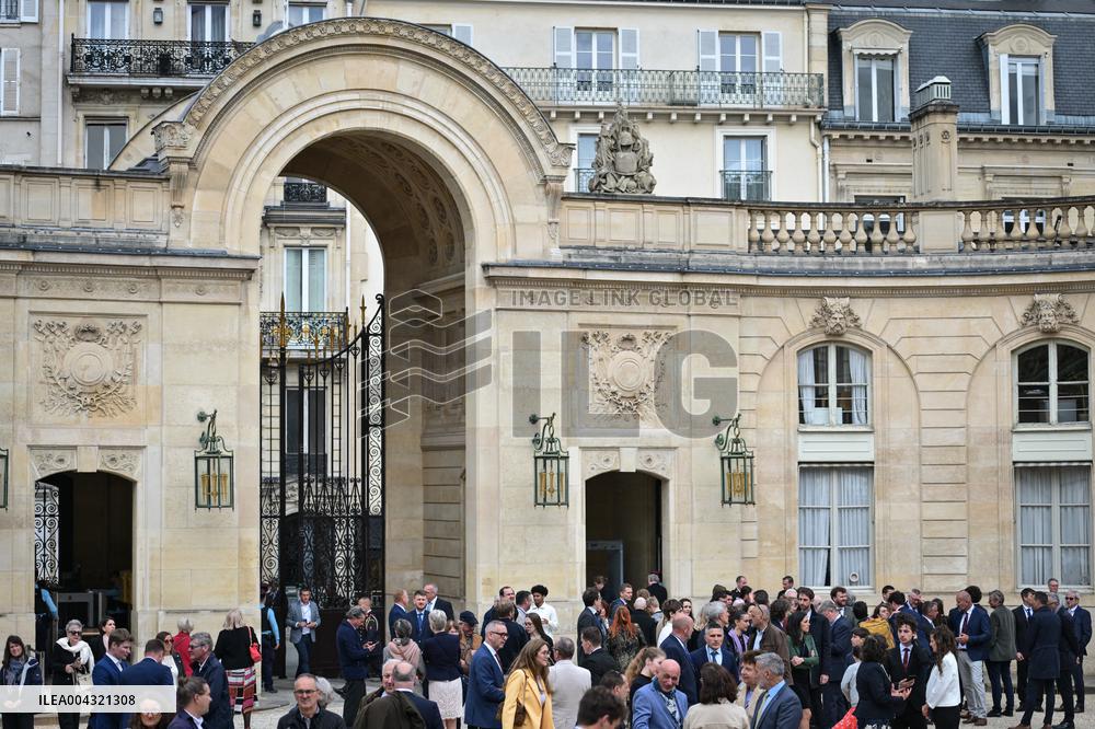 Guests arrive for Notre Dame de Paris restoration awarding ceremony in Paris - FA