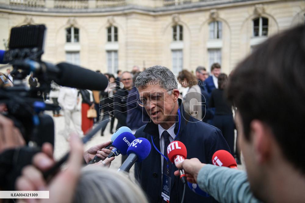 Guests arrive for Notre Dame de Paris restoration awarding ceremony in Paris - FA