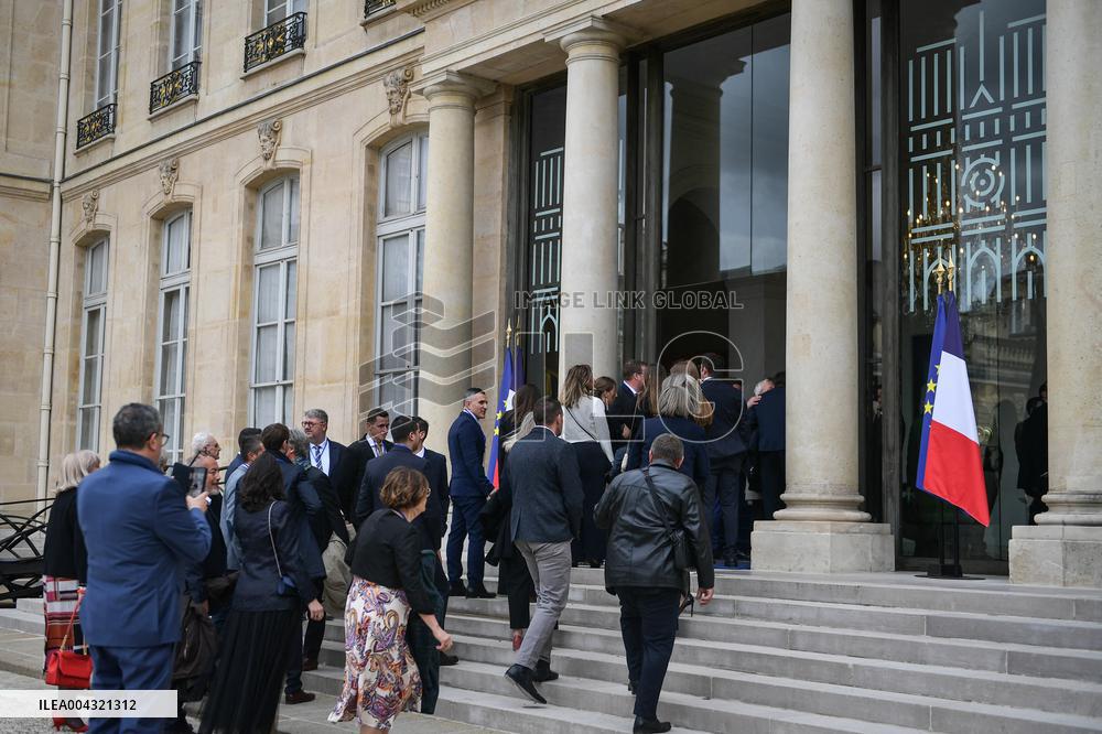 Guests arrive for Notre Dame de Paris restoration awarding ceremony in Paris - FA