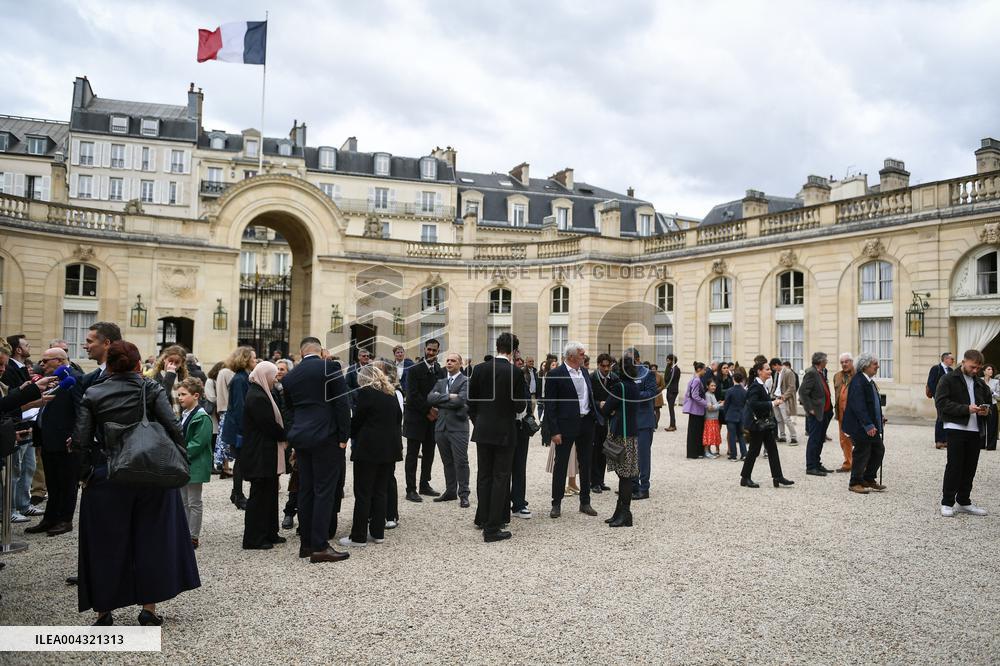Guests arrive for Notre Dame de Paris restoration awarding ceremony in Paris - FA