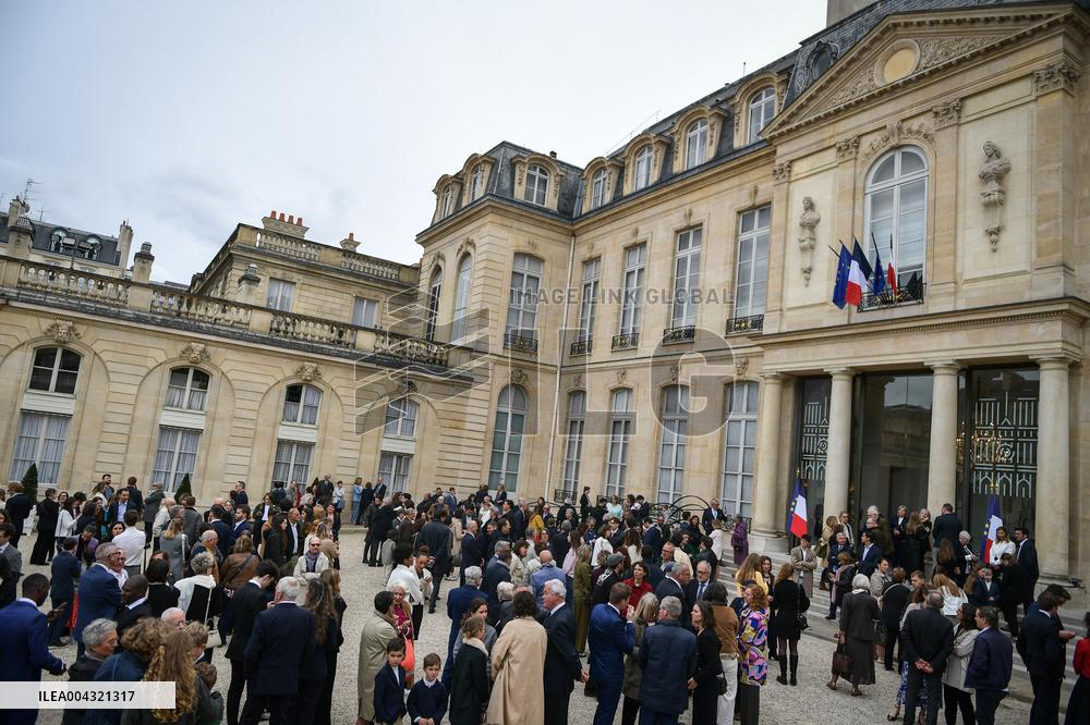 Guests arrive for Notre Dame de Paris restoration awarding ceremony in Paris - FA