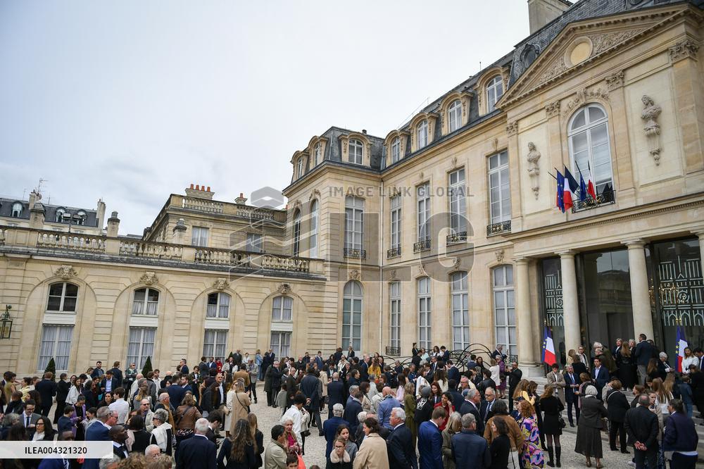 Guests arrive for Notre Dame de Paris restoration awarding ceremony in Paris - FA