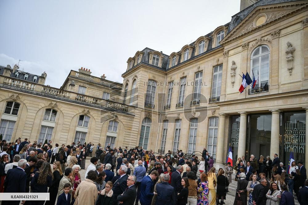 Guests arrive for Notre Dame de Paris restoration awarding ceremony in Paris - FA