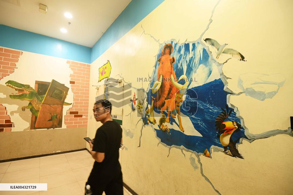 3D Graffiti Wall Painting