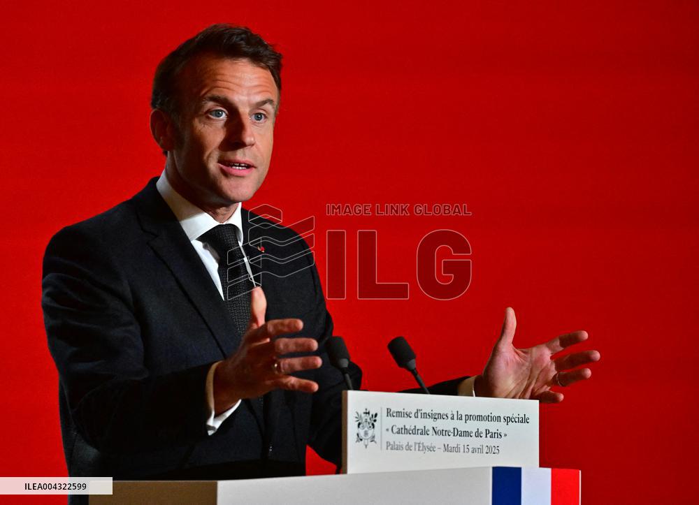 Macron Awards Those Involved In Notre Dame De Paris Cathedral Restorations - Paris