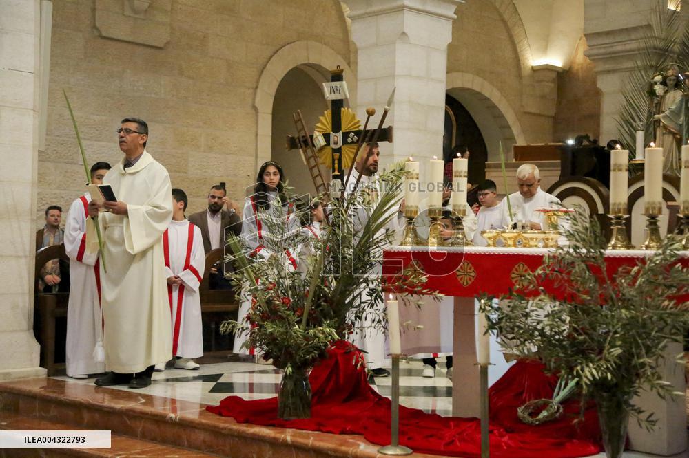 Christians Celebrate Palm Sunday in West Bank