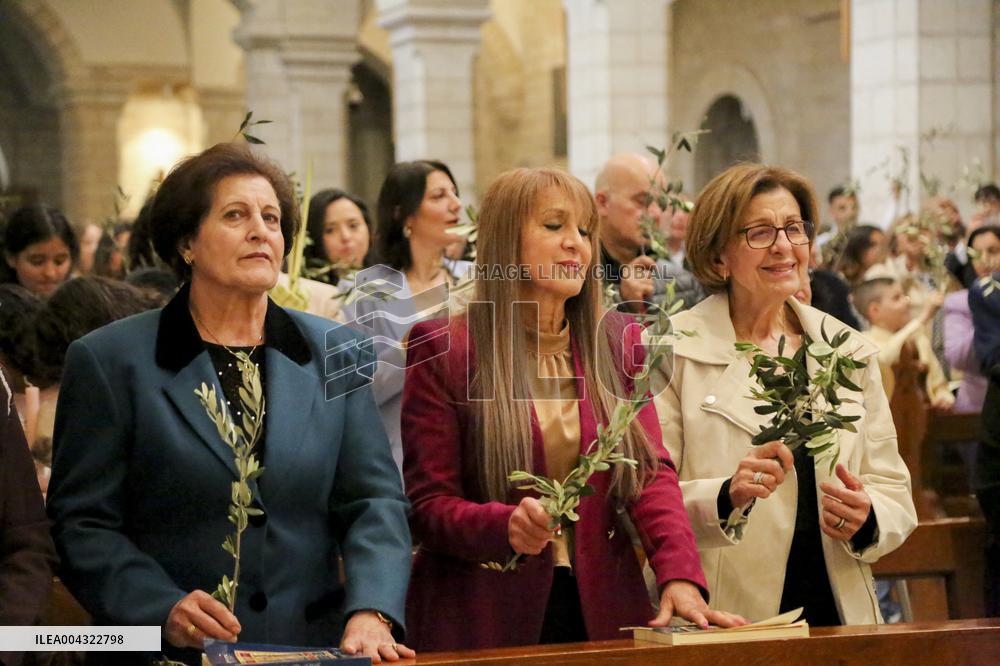 Christians Celebrate Palm Sunday in West Bank