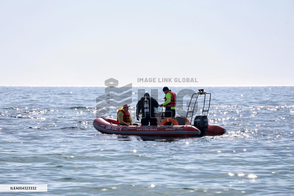 Divers check Black Sea shore in Odesa before high season