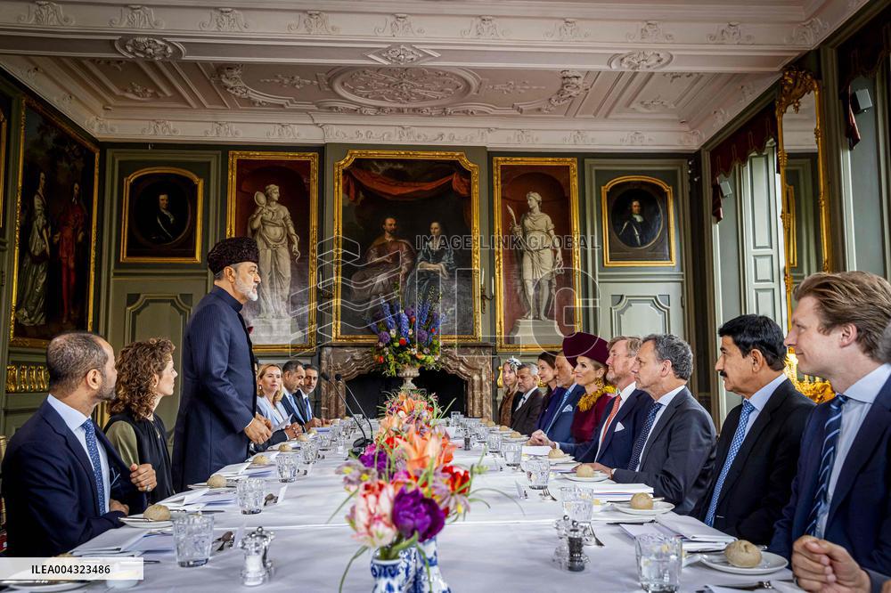 Dutch Royals at Government Lunch for Sultan of Oman - Netherlands