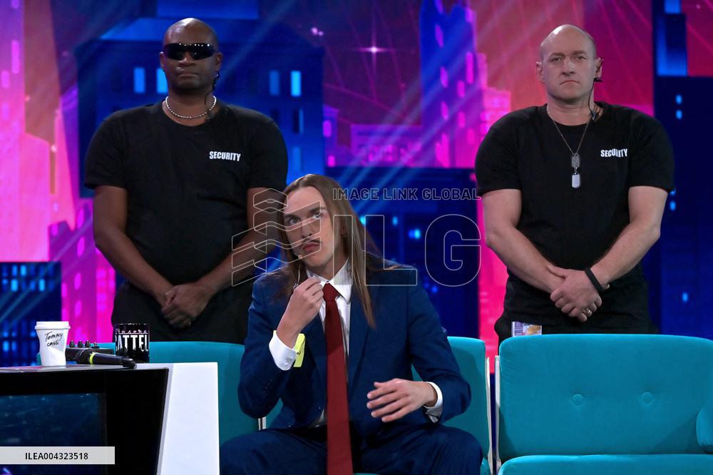 Eurovision Tommy Cash Espresso Macchiato at Italian TV Show