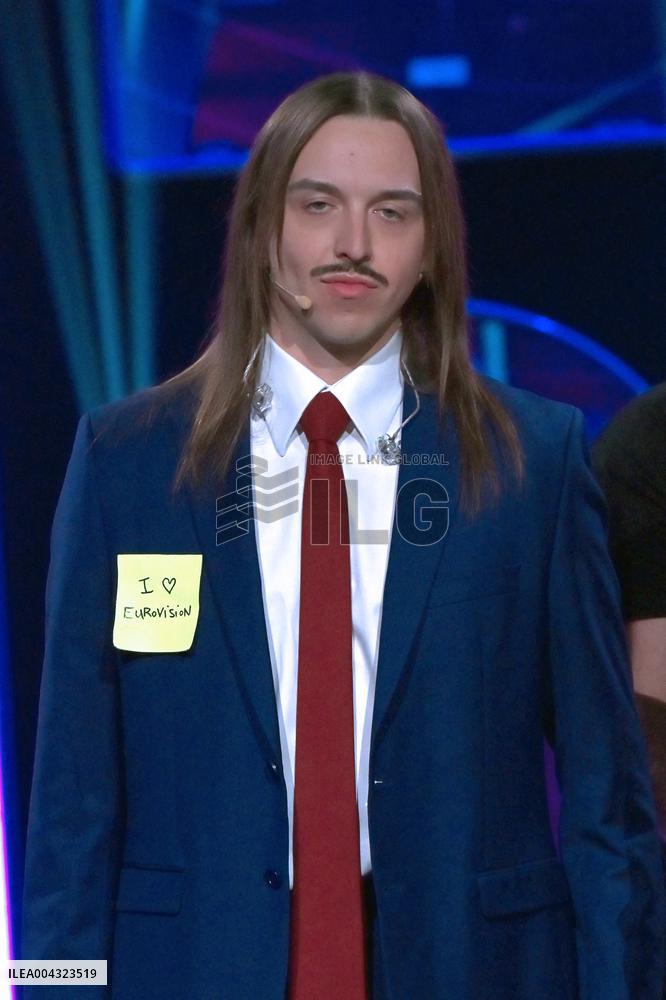 Eurovision Tommy Cash Espresso Macchiato at Italian TV Show