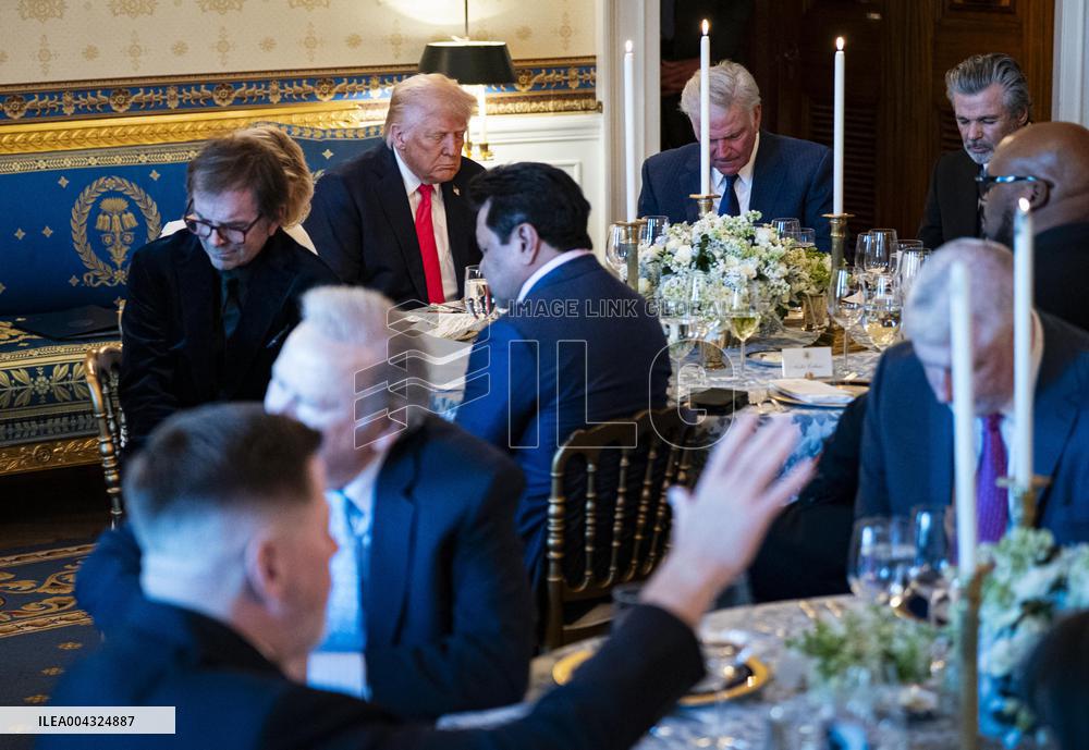 Trump At An Easter Prayer Service And Dinner - DC