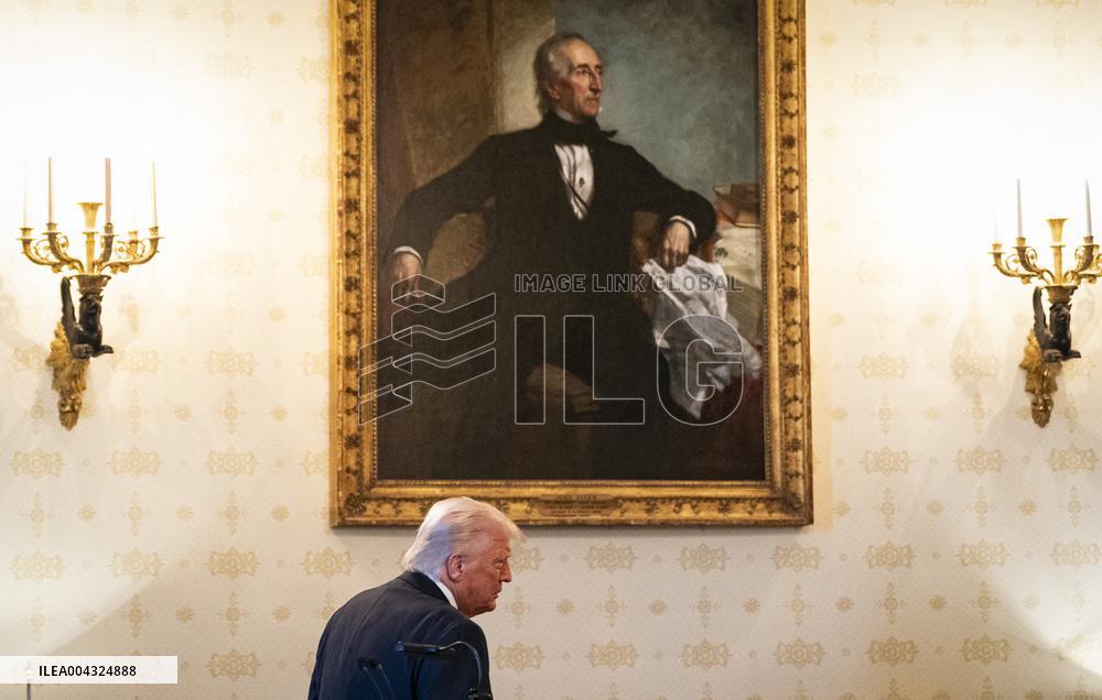 Trump At An Easter Prayer Service And Dinner - DC