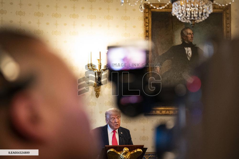 Trump At An Easter Prayer Service And Dinner - DC