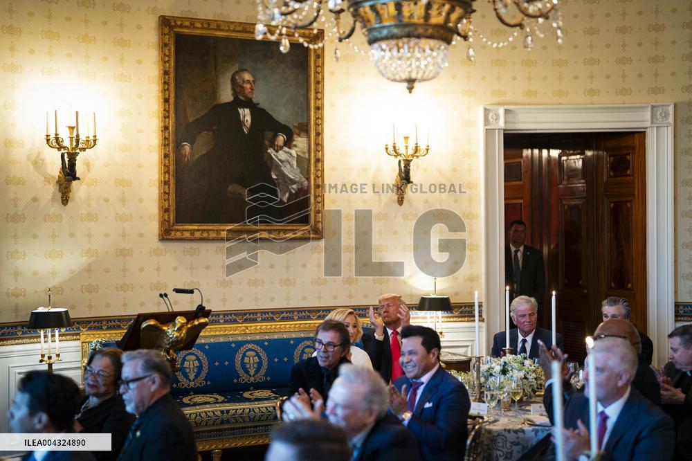Trump At An Easter Prayer Service And Dinner - DC