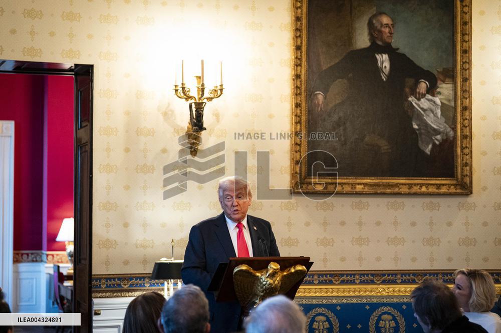 Trump At An Easter Prayer Service And Dinner - DC