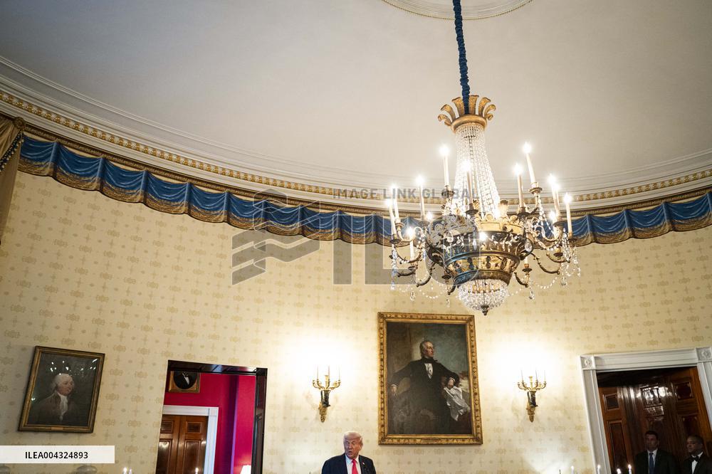 Trump At An Easter Prayer Service And Dinner - DC