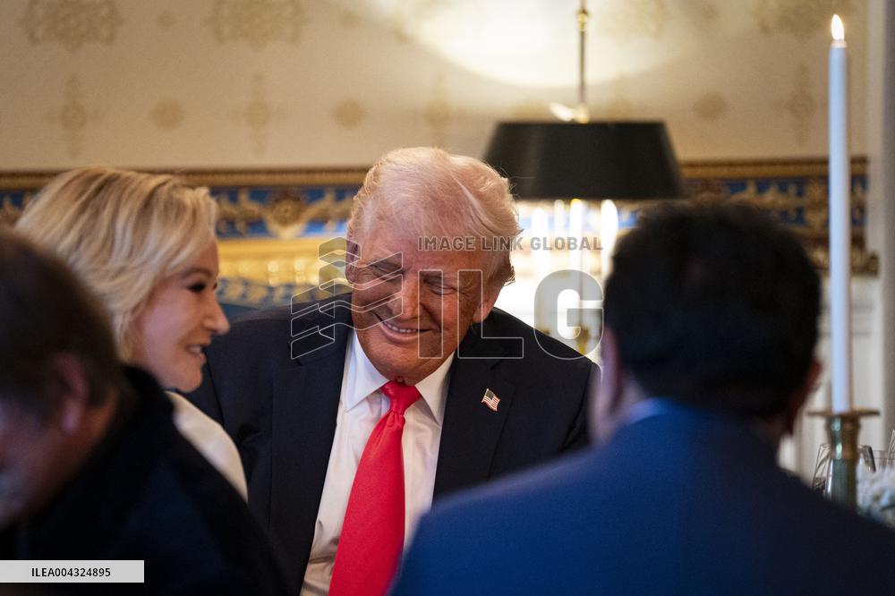 Trump At An Easter Prayer Service And Dinner - DC