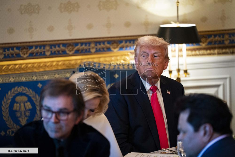 Trump At An Easter Prayer Service And Dinner - DC