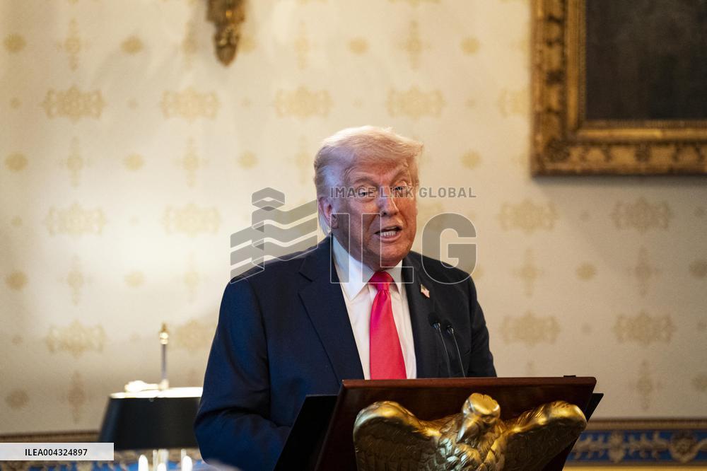 Trump At An Easter Prayer Service And Dinner - DC