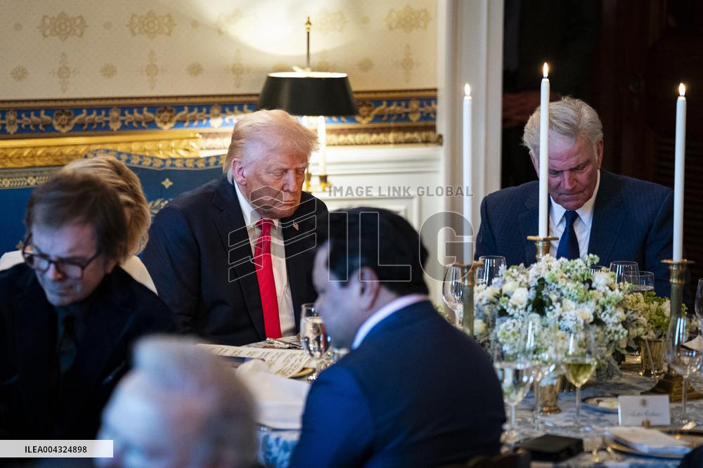 Trump At An Easter Prayer Service And Dinner - DC