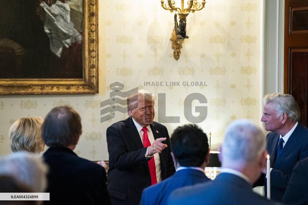Trump At An Easter Prayer Service And Dinner - DC