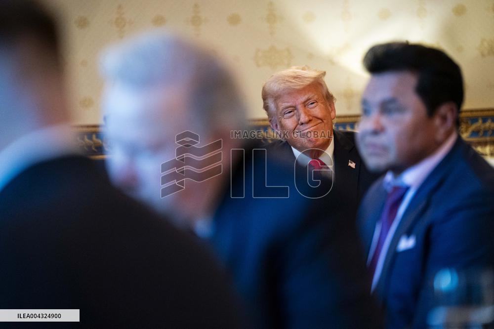 Trump At An Easter Prayer Service And Dinner - DC