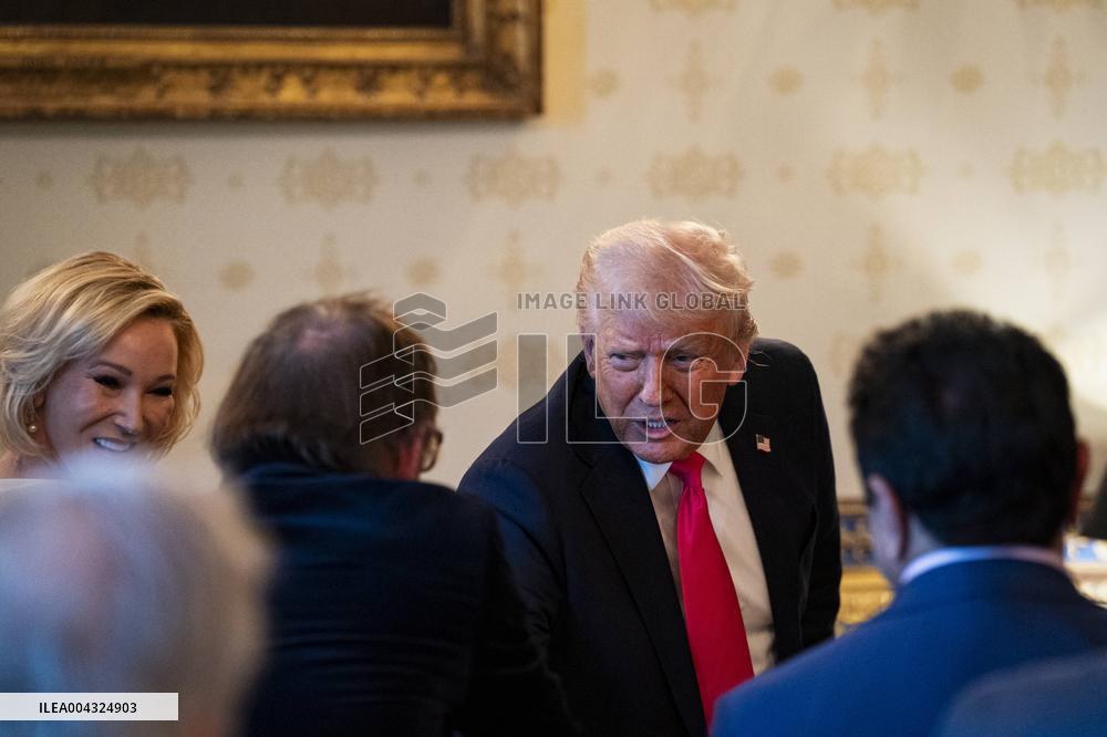 Trump At An Easter Prayer Service And Dinner - DC