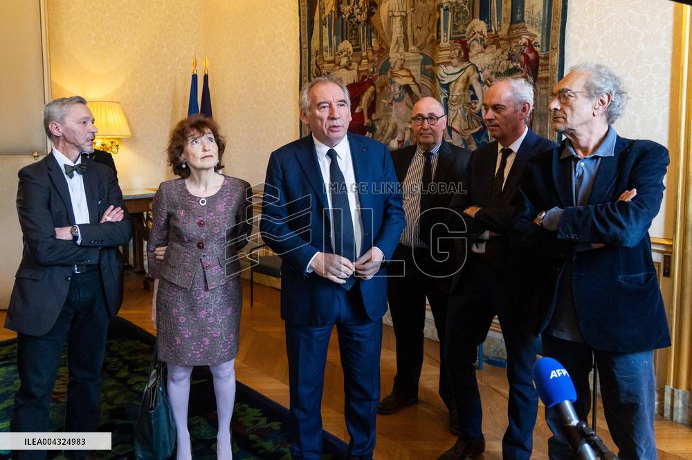 Francois Bayrou Receives Boualem Sansal s Support Committee - Paris