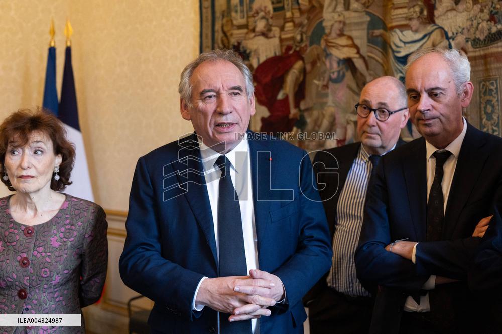 Francois Bayrou Receives Boualem Sansal s Support Committee - Paris