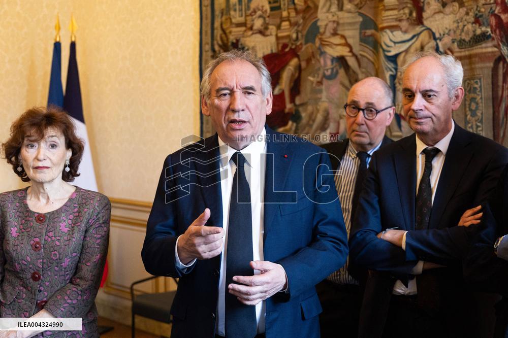 Francois Bayrou Receives Boualem Sansal s Support Committee - Paris