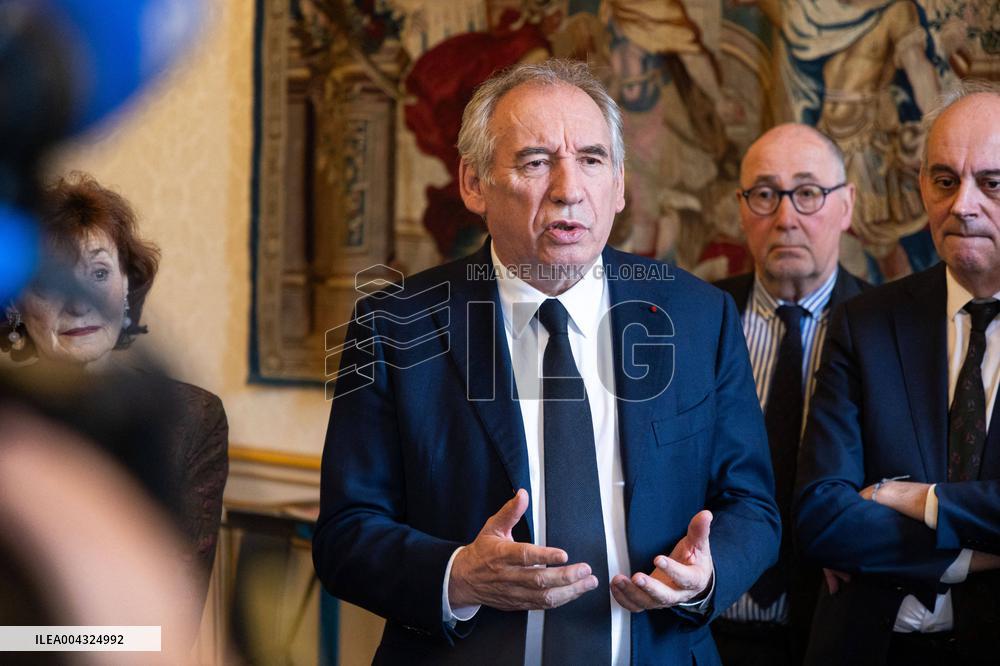 Francois Bayrou Receives Boualem Sansal s Support Committee - Paris