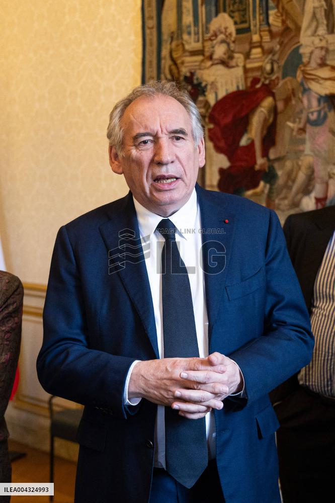 Francois Bayrou Receives Boualem Sansal s Support Committee - Paris