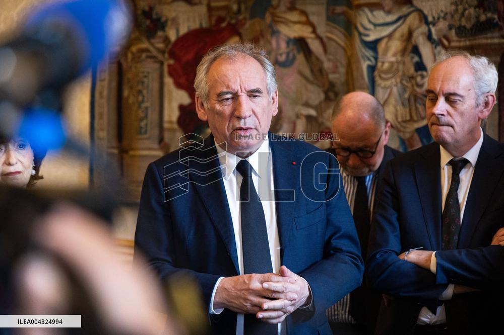 Francois Bayrou Receives Boualem Sansal s Support Committee - Paris