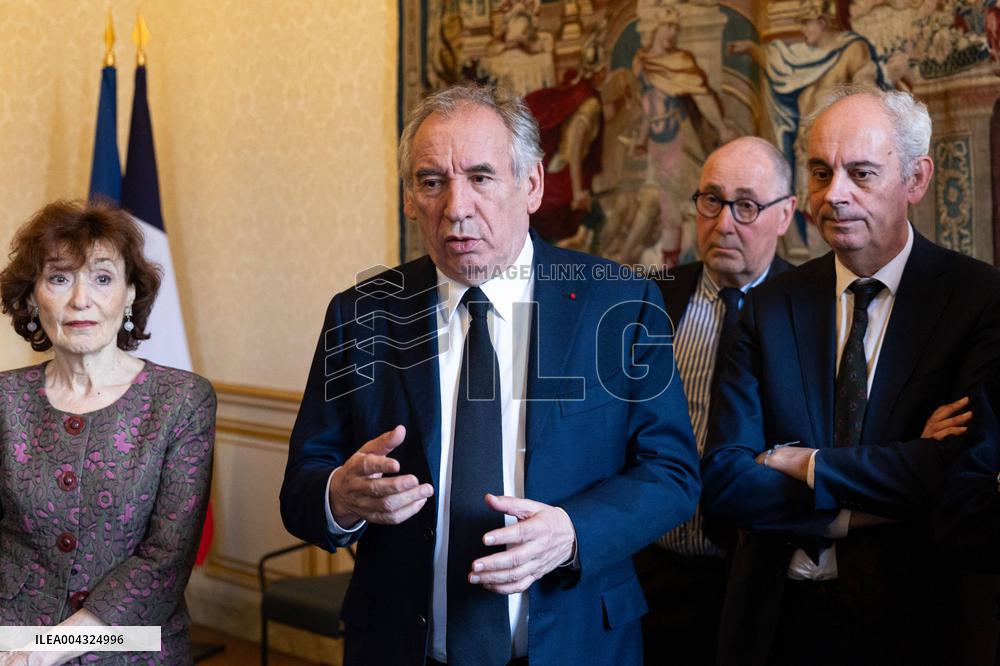 Francois Bayrou Receives Boualem Sansal s Support Committee - Paris
